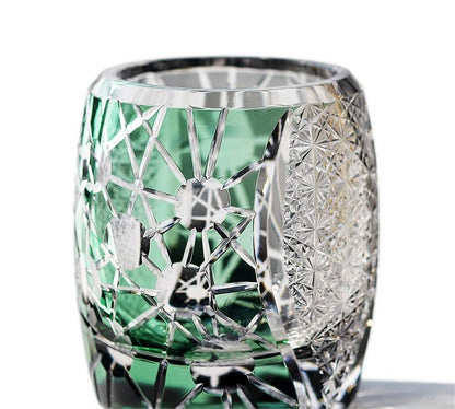 Japanese-style Edo Cut Hand Carved Crystal Glass Whisky Tumbler Mild Luxury Retro The Unalia Brand