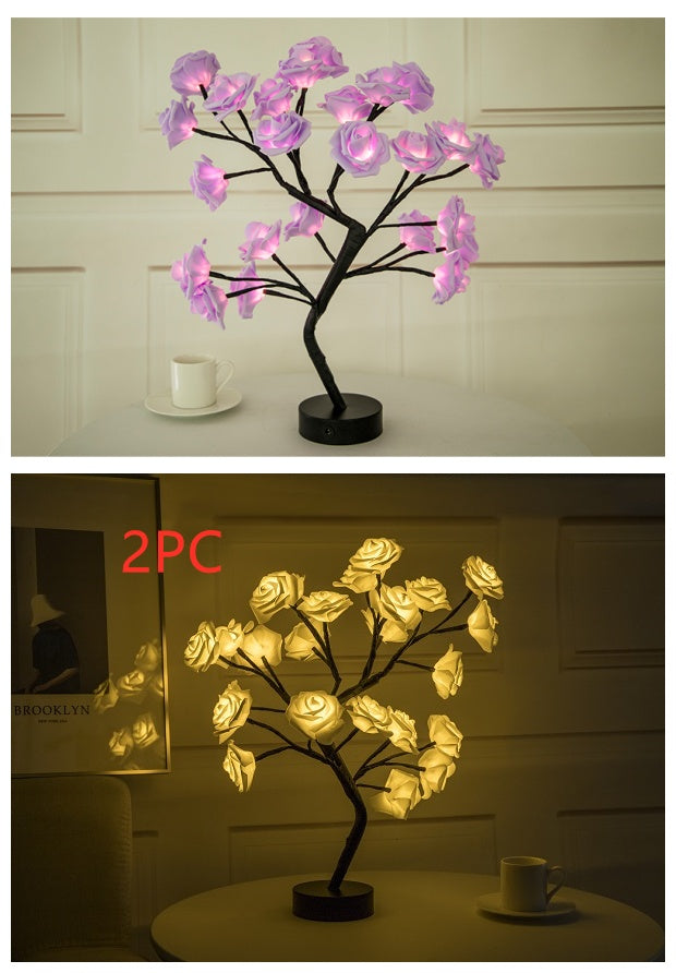 Assorted Rose Bonsai Night Lamp The Unalia Brand