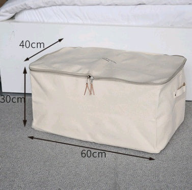 Thick canvas storage box clothes finishing storage bag with cover zipper quilt storage bag The Unalia Brand