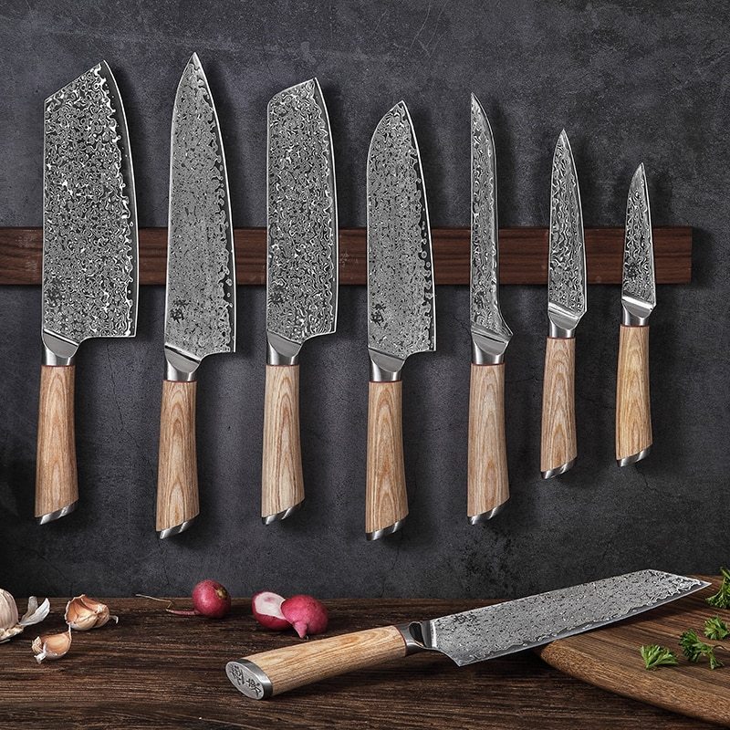 Damascus Kitchen Knife Set The Unalia Brand