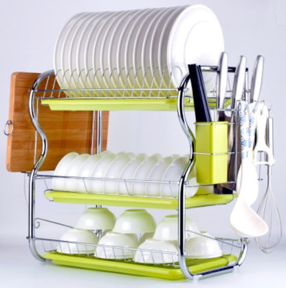 Three-Layer Steel Sink Dish Rack