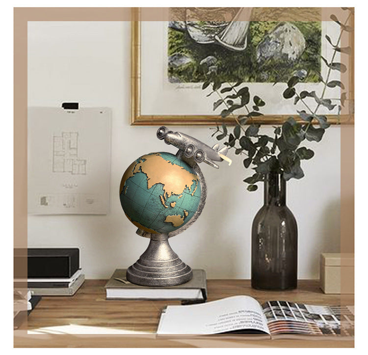 Retro globe clock home decoration The Unalia Brand