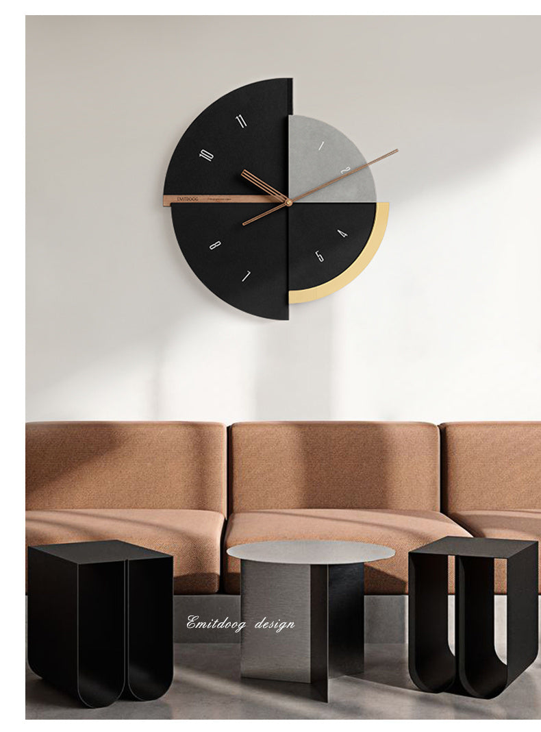 Nordic Light Luxury Time Clock Wall Clock Living Room Household Creative Decorative Paintings The Unalia Brand