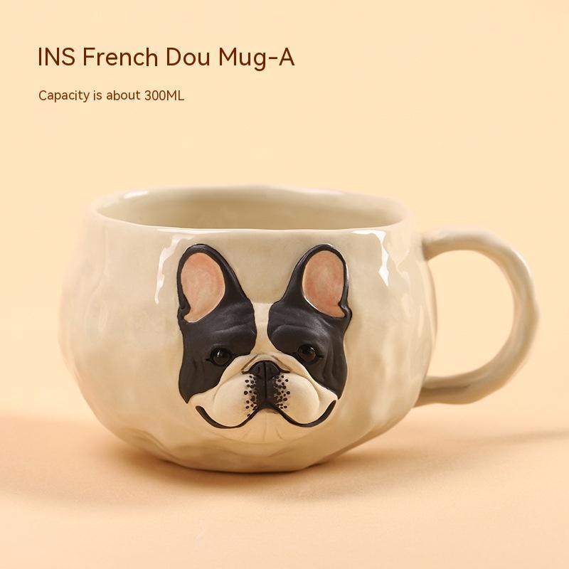 Handmade French Bulldog Coffee Cup Original Design The Unalia Brand