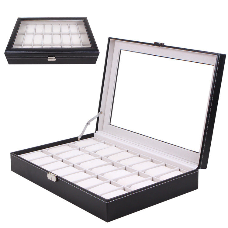 Standard Version 24 Watch Box Transparent Skylight Display Box Leather Box Watch Storage Box The Unalia Brand