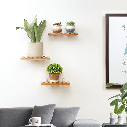 Bamboo Floating Wall Shelf