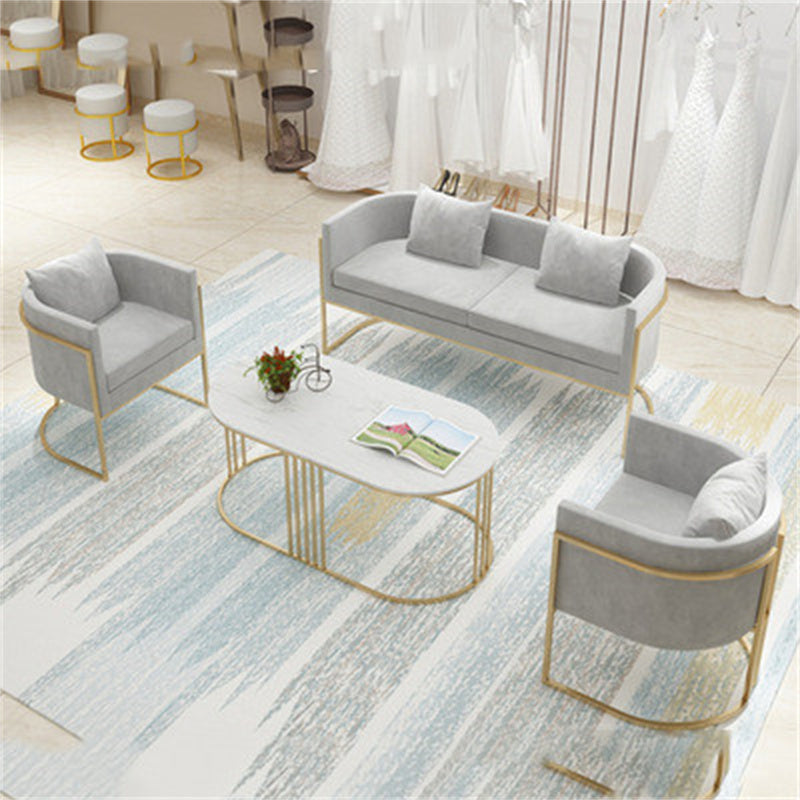 Modern Velvet Sofa + Table Set The Unalia Brand