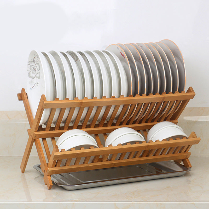 Bamboo Diagonal Kitchen Dish Rack