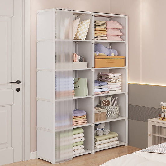 Dust-proof Wardrobe Household Bedroom Storage Cabinet Combination Locker Small Wardrobe Storage Rack The Unalia Brand