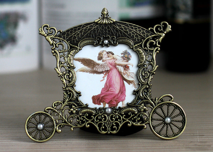 Vintage Carriage Copper Photo Frame