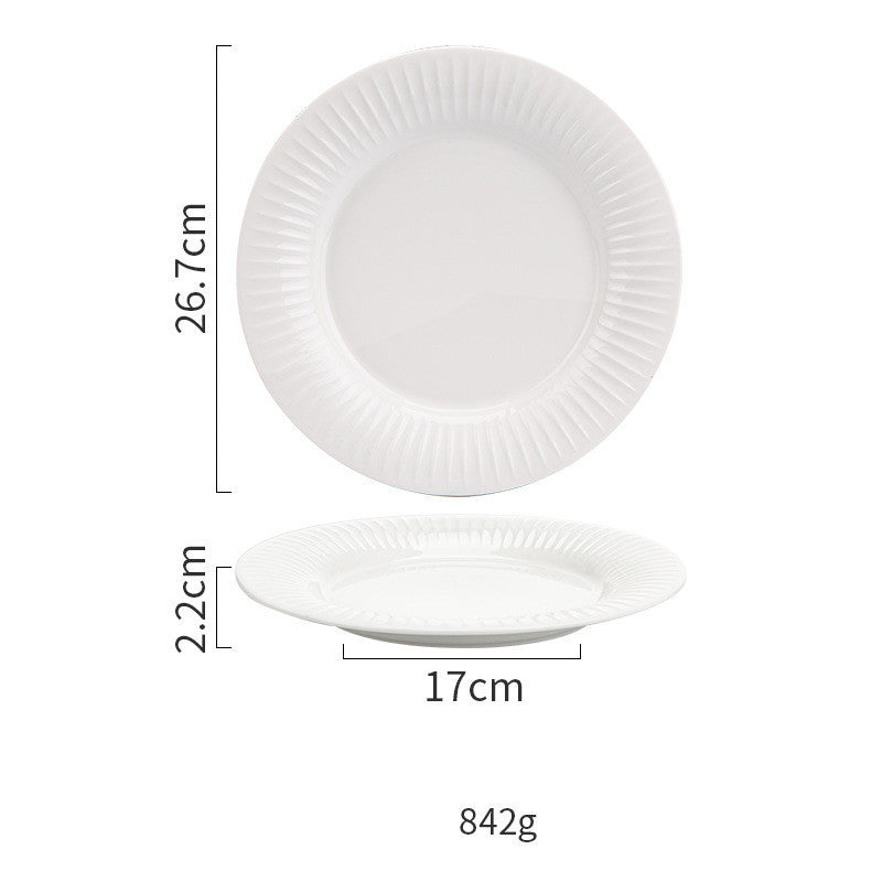 7-Piece Ribbed Dinnerware Set The Unalia Brand