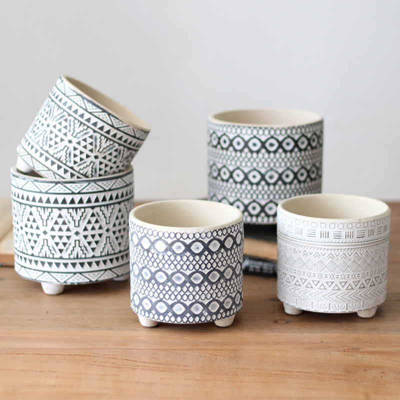 Assorted Geometric Flowerpots The Unalia Brand