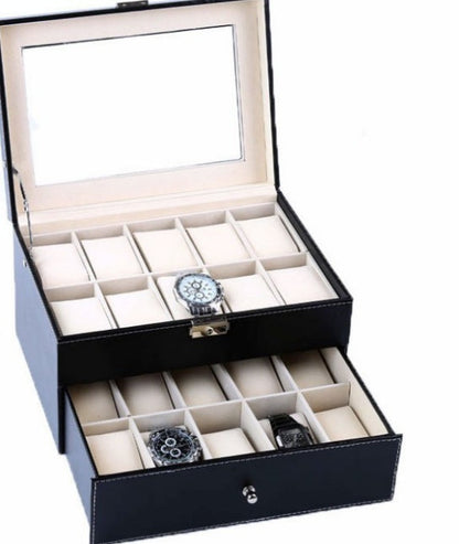 Stock supply 20 double-layer watch box watch storage box watch box wholesale watch box The Unalia Brand