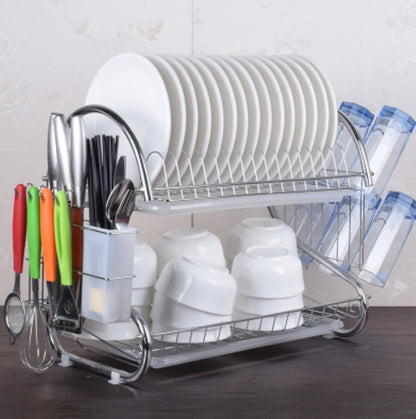 Three-Layer Steel Sink Dish Rack