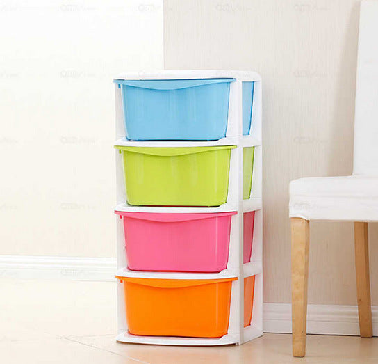 Candy color storage drawer cabinet, plastic finishing cabinet, drawer, wardrobe, underwear, socks, lockers The Unalia Brand