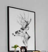 Black Wood Wall-Mounted Frame