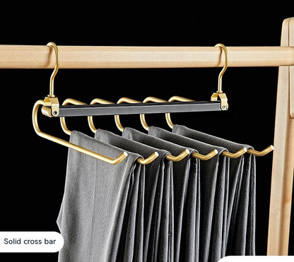 Multi-layer Hanger Aluminum Alloy Trouser Press Household Magic Pants Rack The Unalia Brand