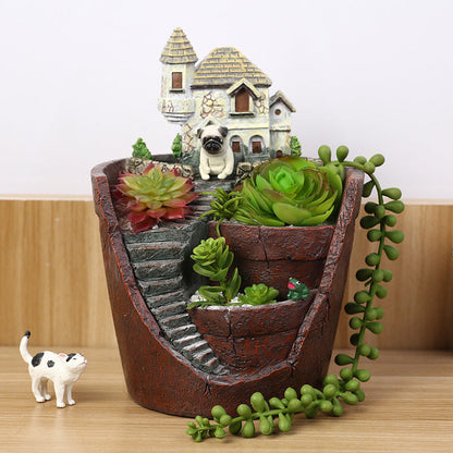 Succulent Micro Landscape Flower Pot null