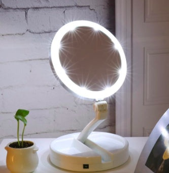 LED Lighted Folding Vanity and Travel Mirror The Unalia Brand