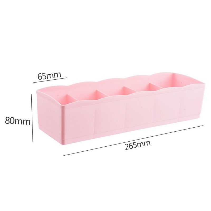 5 Grid underwear panties socks storage box plastic household finishing box The Unalia Brand