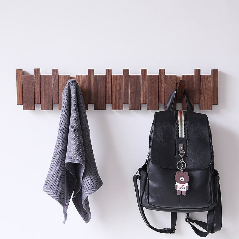 Clothes Hook Wall-mounted Entrance Hallway Hanger Punch-free Solid Wood Creative Keys Clothes The Unalia Brand