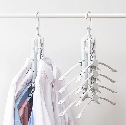 Retractable Clothes Hanger Folding Multifunctional Non-slip Storage Rack Clothing Rod Wardrobe Space Saver Laundry Shelf The Unalia Brand