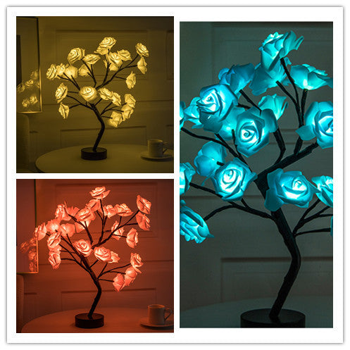 Assorted Rose Bonsai Night Lamp The Unalia Brand