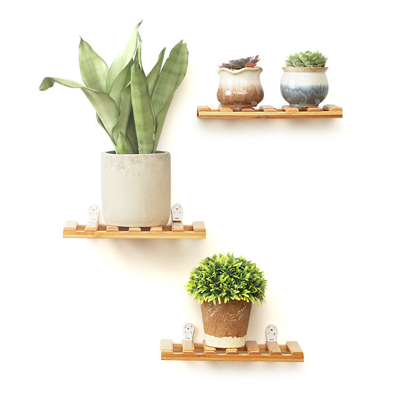 Bamboo Floating Wall Shelf