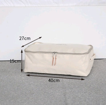 Thick canvas storage box clothes finishing storage bag with cover zipper quilt storage bag The Unalia Brand