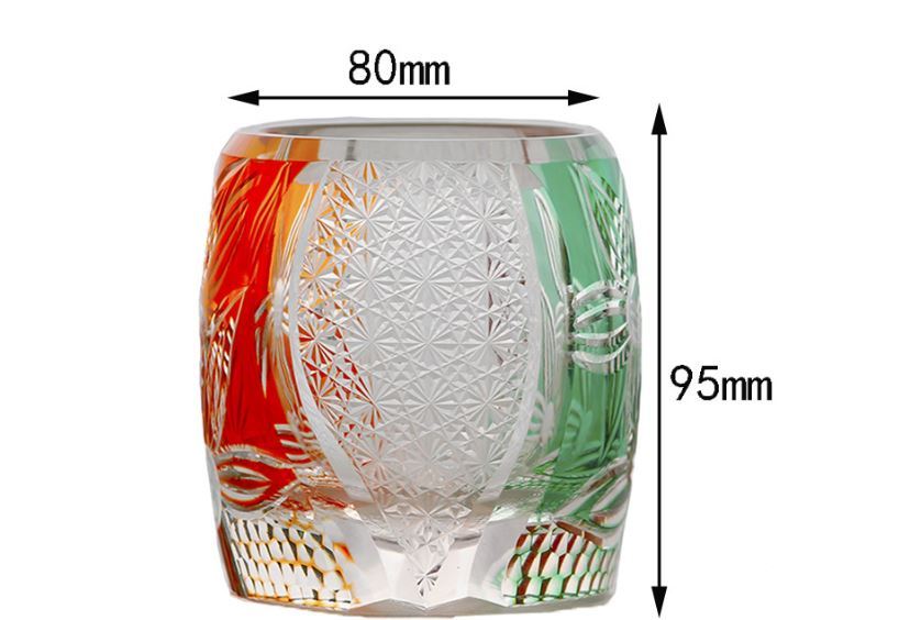 Japanese-style Edo Cut Hand Carved Crystal Glass Whisky Tumbler Mild Luxury Retro The Unalia Brand