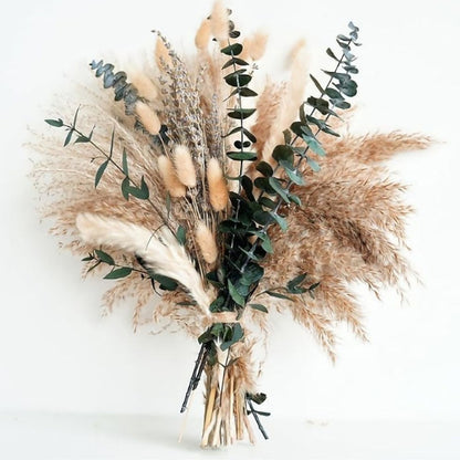 PAMPAS Bohemian Decorative Reed Rabbit Tail Grass Mix And Match Dried Flowers Bouquet The Unalia Brand