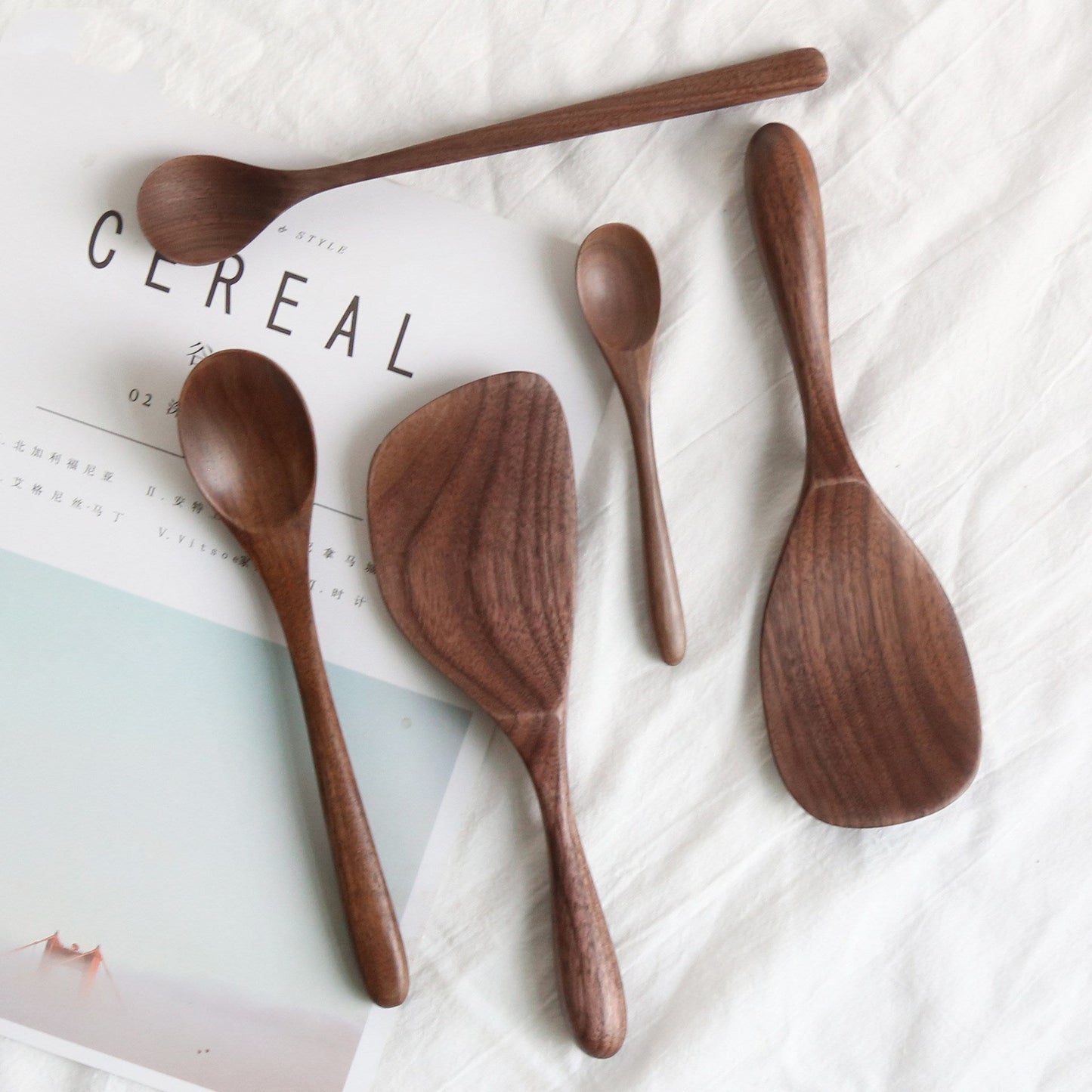 Assorted Walnut Wooden Spoons The Unalia Brand