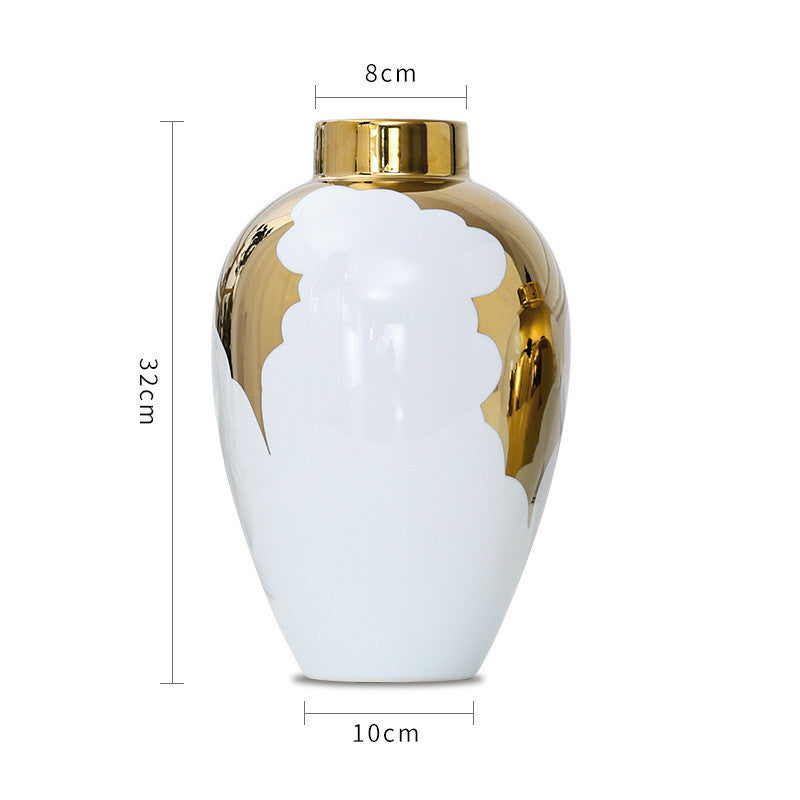 Two-Toned Gold Vase The Unalia Brand