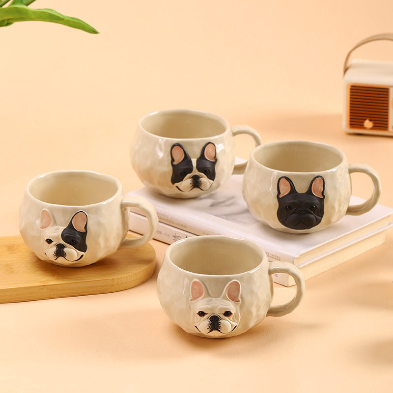 Handmade French Bulldog Coffee Cup Original Design The Unalia Brand