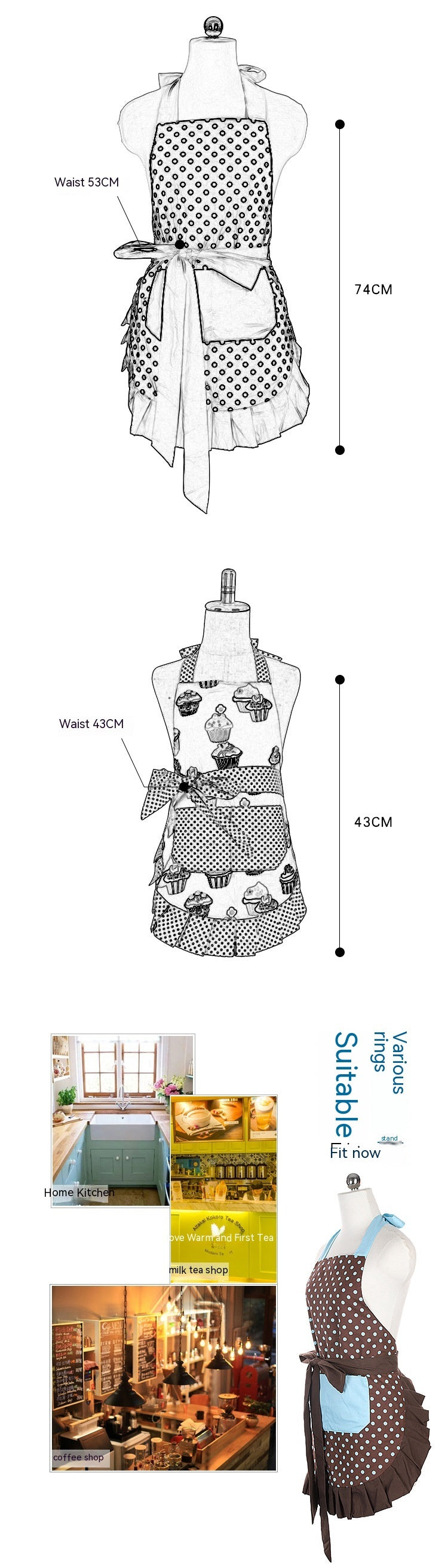 Y2K Printed Kitchen Apron The Unalia Brand