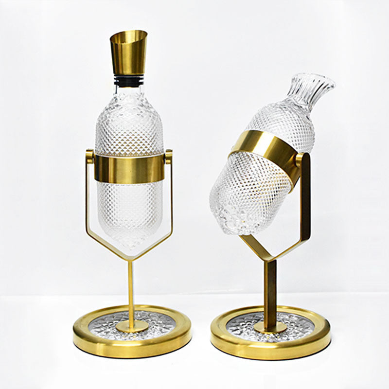 Rotating Gyro Crystal Swing Wine Decanter The Unalia Brand