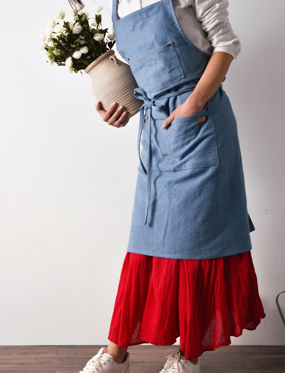 Denim Halter Kitchen Apron The Unalia Brand