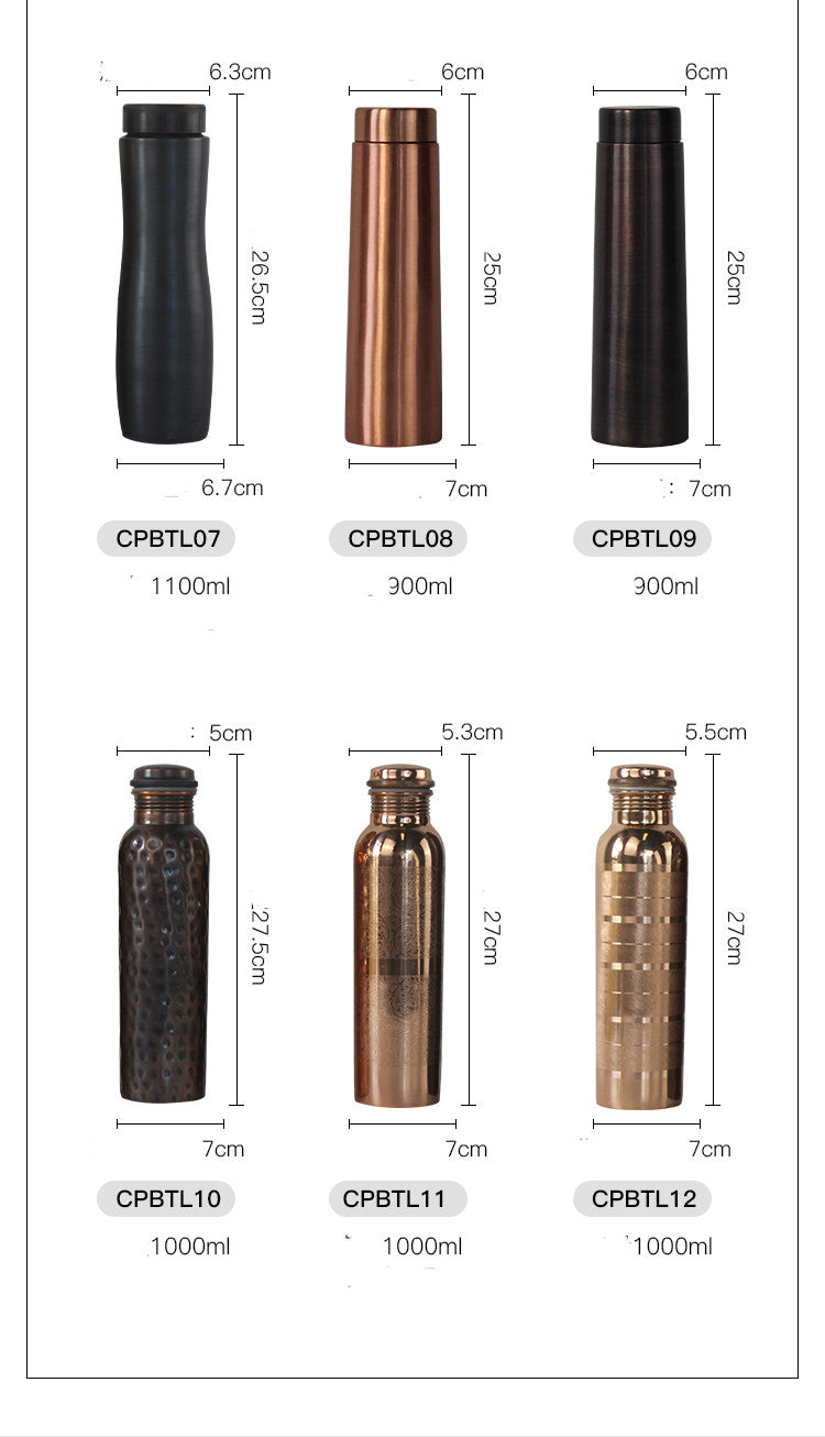 Handmade Brass Water Bottle The Unalia Brand