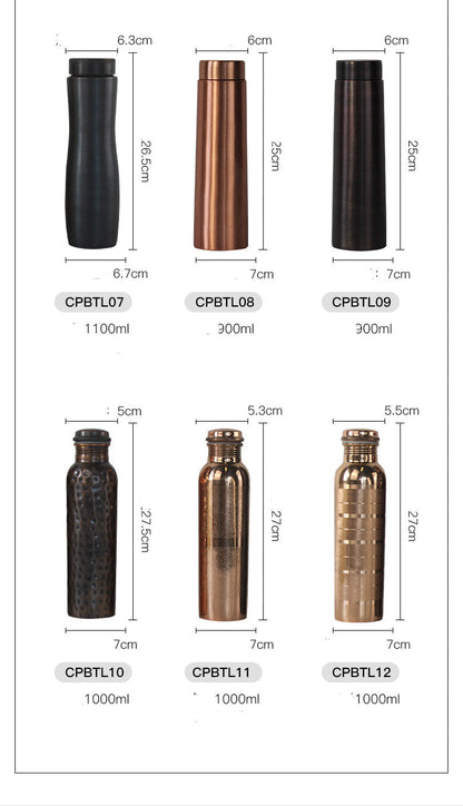 Handmade Brass Water Bottle The Unalia Brand