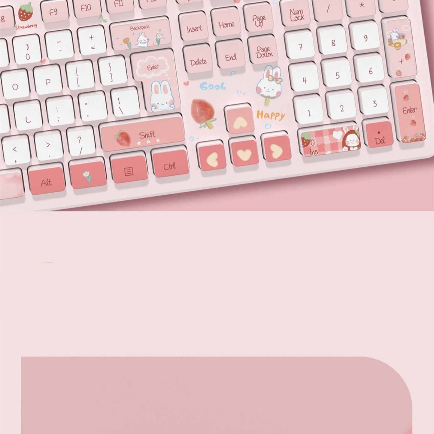 All Pink Wireless 2.4G Keyboard The Unalia Brand