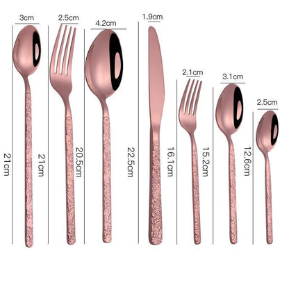 Assorted Textured Handle Cutlery Set The Unalia Brand