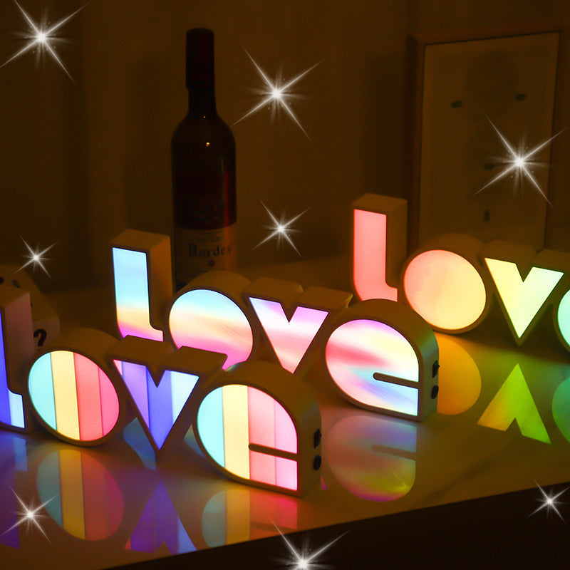 Rainbow LED LOVE Light The Unalia Brand