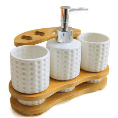 Wooden Frame Bathroom Set + Brush The Unalia Brand