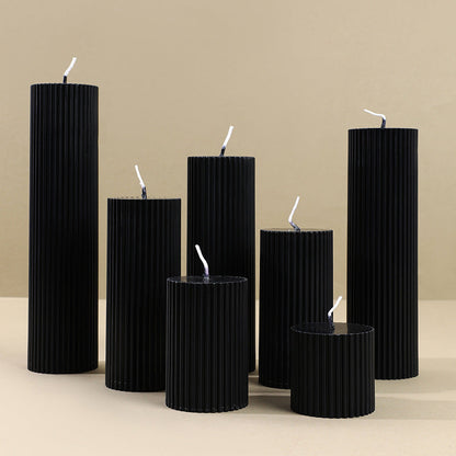 Black Cylinder Soy Candles The Unalia Brand