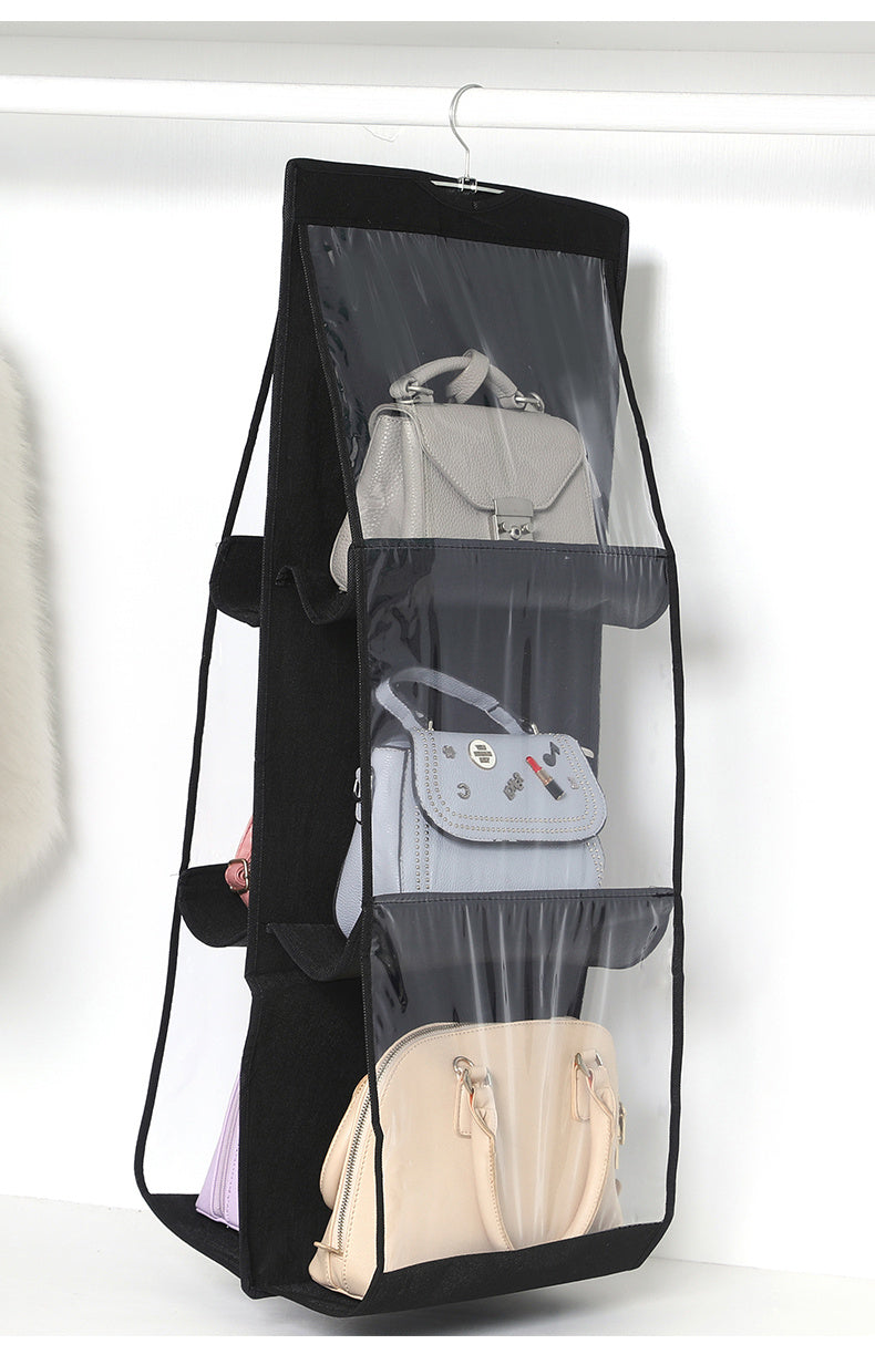 Double-sided Six-layer Visible Transparent Hanging Bag Hanging Storage Hanging Bag The Unalia Brand