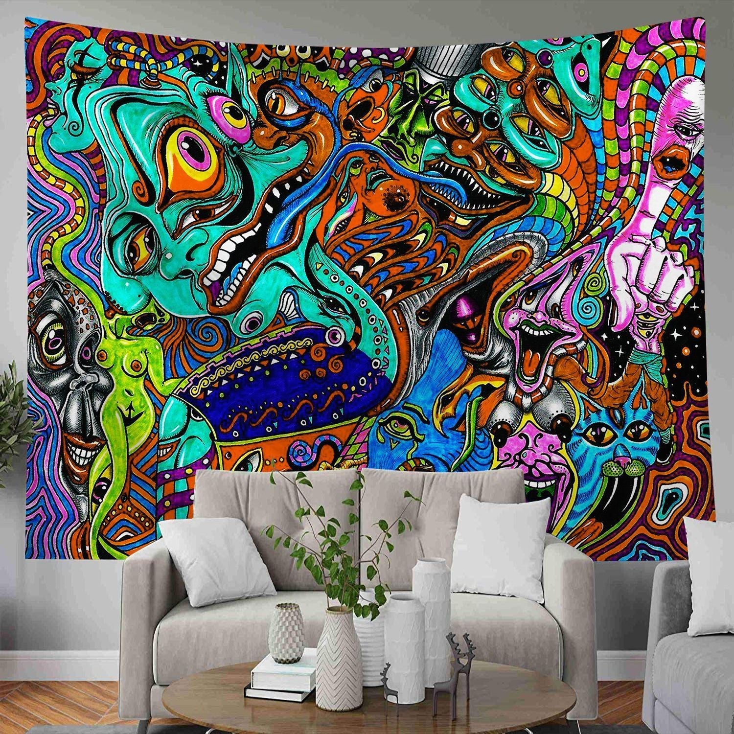 Home Decoration Psychedelic Background Cloth The Unalia Brand