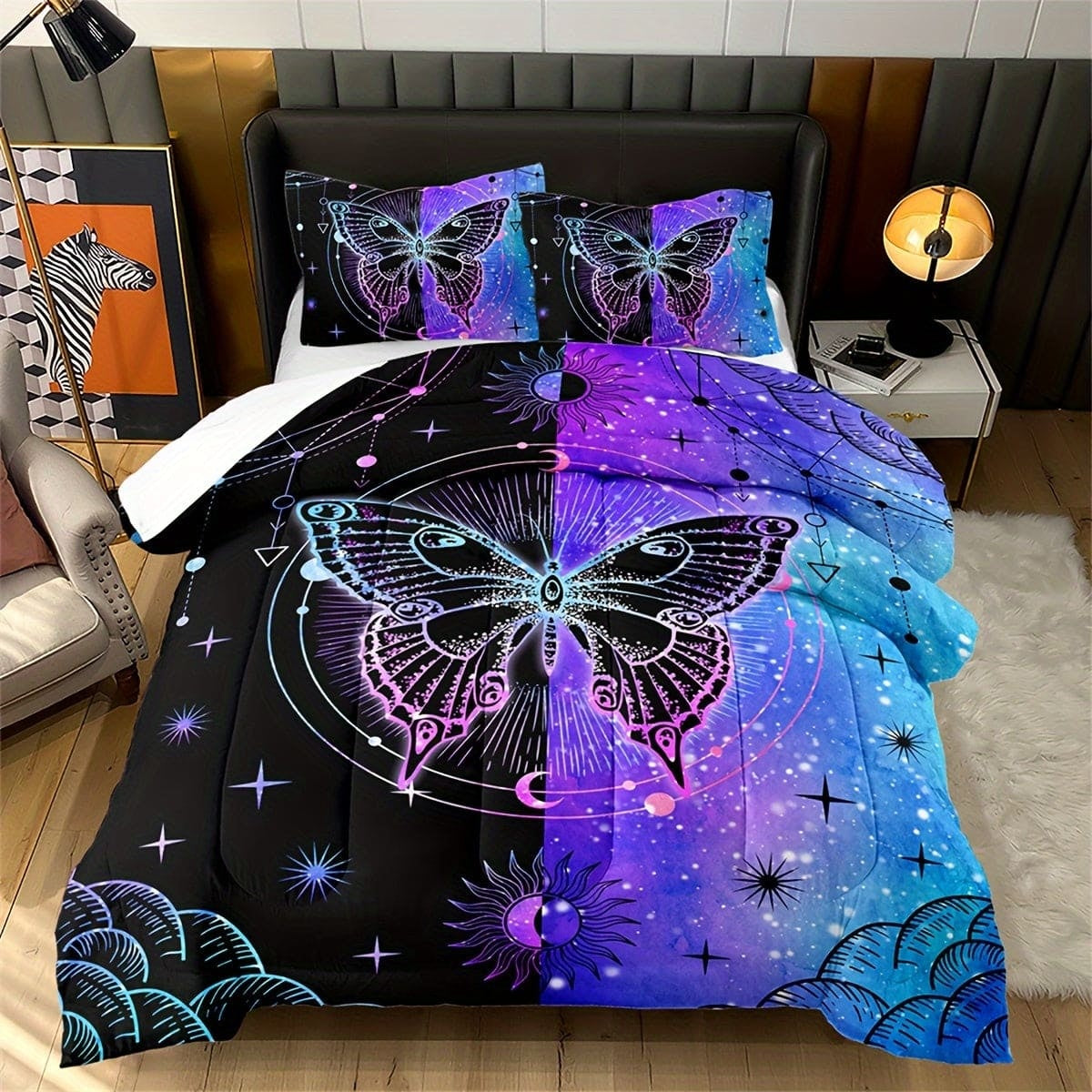 Cyber Butterfly Galaxy Bedding Set The Unalia Brand