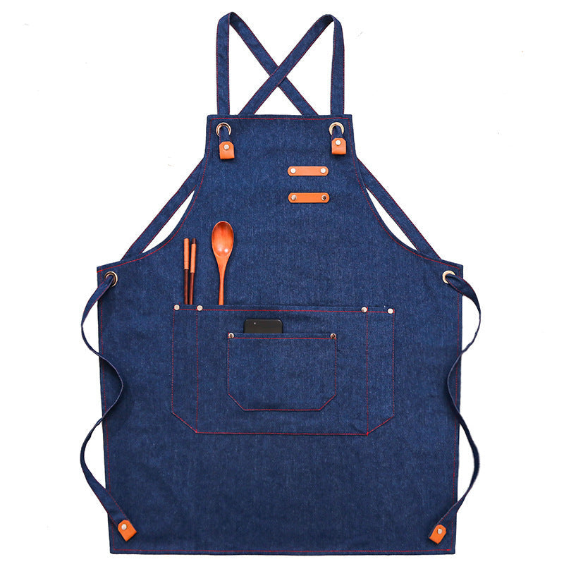 Minimalist Denim Apron The Unalia Brand