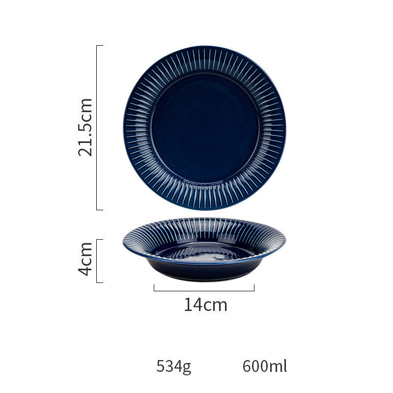 7-Piece Ribbed Dinnerware Set The Unalia Brand