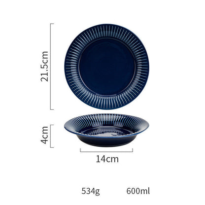 7-Piece Ribbed Dinnerware Set The Unalia Brand